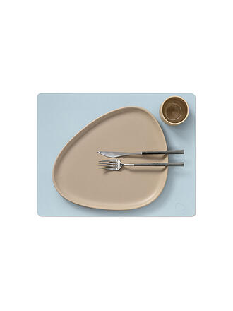 LIND DNA | Set de table en cuir NUPO carré 35x45cm Soft Sky