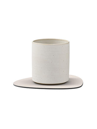 LIND DNA | Sous-verre ovale en cuir NUPO 11x13cm Soft Nude