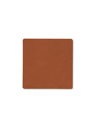 LIND DNA | Sous-verre en cuir carré NUPO 10x10cm Rust