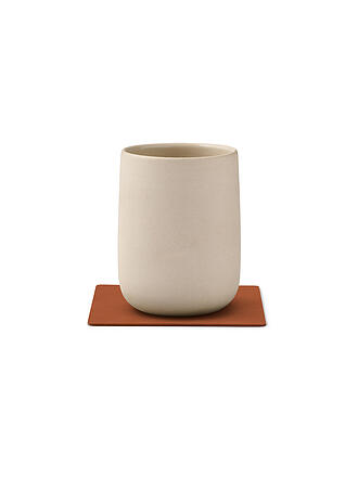 LIND DNA | Sous-verre en cuir carré NUPO 10x10cm Rust