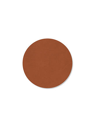 LIND DNA | Sous-verre en cuir rond NUPO 10cm Rust