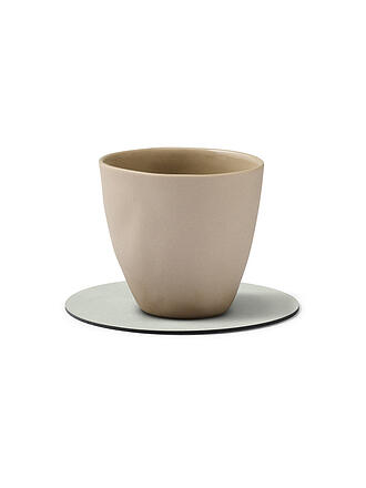 LIND DNA | Sous-verre rond en cuir NUPO 10cm Métallique