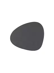 LIND DNA | Set de table ovale "Nupo" en cuir 37x44cm | Gris