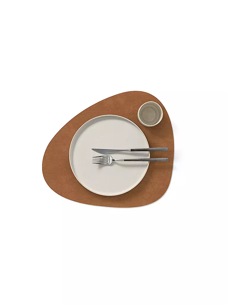 LIND DNA | Set de table 37x44cm CORDUROY OVAL Nature | braun