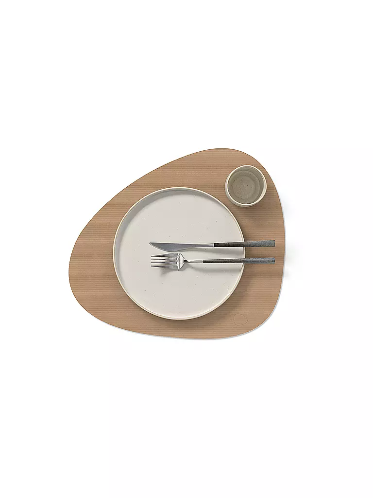 LIND DNA | Set de table 37x44cm CORDUROY OVAL Nougat | camel