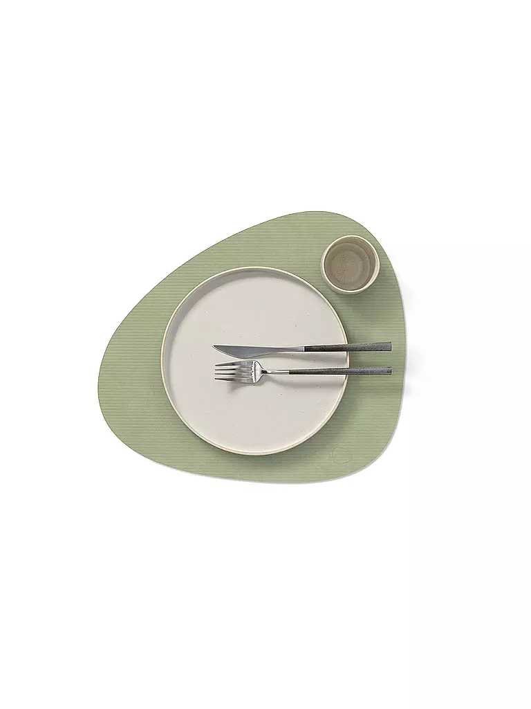LIND DNA | Set de table 37x44cm CORDUROY OVAL | olive