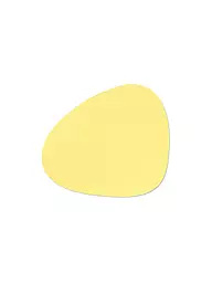 LIND DNA | Set de table ovale "Nupo" en cuir 37x44cm | Jaune