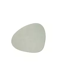 LIND DNA | Set de table ovale "Nupo" en cuir 37x44cm | Olive