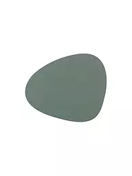 LIND DNA | Set de table ovale "Nupo" en cuir 37x44cm | Vert clair