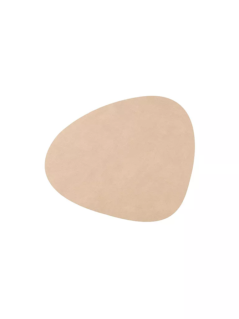 LIND DNA | Set de table ovale "Nupo" en cuir 37x44cm | camel