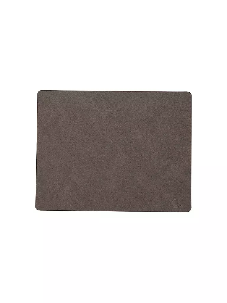 LIND DNA | Set de table rectangulaire en cuir NUPO 35x45cm Caviar | Marron