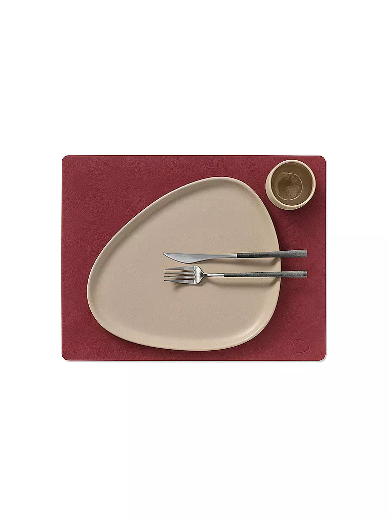 LIND DNA | Set de table SQUARE 35x45cm Nupo Eckig Red | Rouge