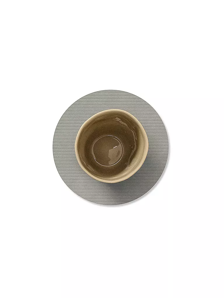 LIND DNA | Sous-verre 10cm CORDUROY ROND Gris clair | hellgrau