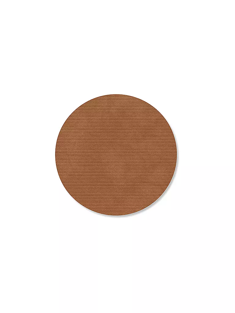 LIND DNA | Sous-verre 10cm CORDUROY ROND Nature | Marron