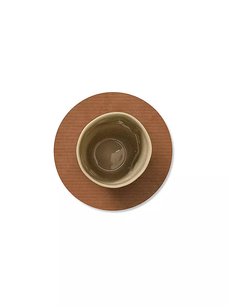 LIND DNA | Sous-verre 10cm CORDUROY ROND Nature | 
