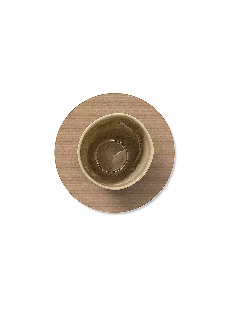 LIND DNA | Sous-verre 10cm CORDUROY ROND Nougat | 