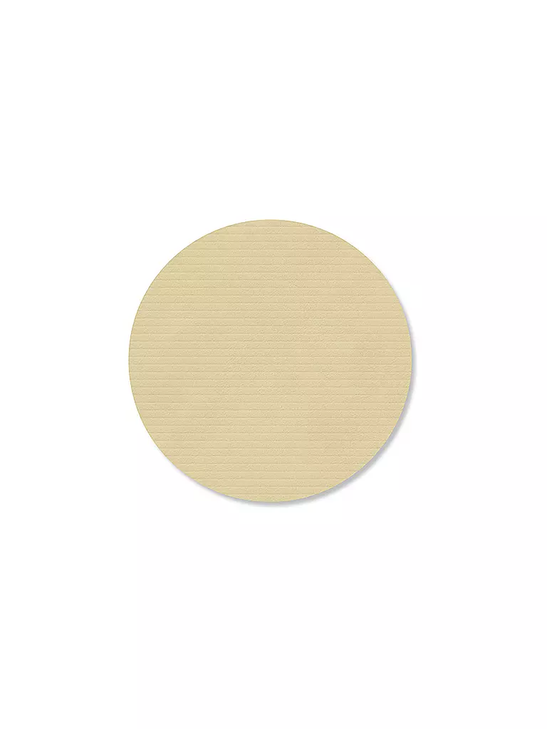LIND DNA | Sous-verre 10cm CORDUROY ROND Sorbet Citron | beige