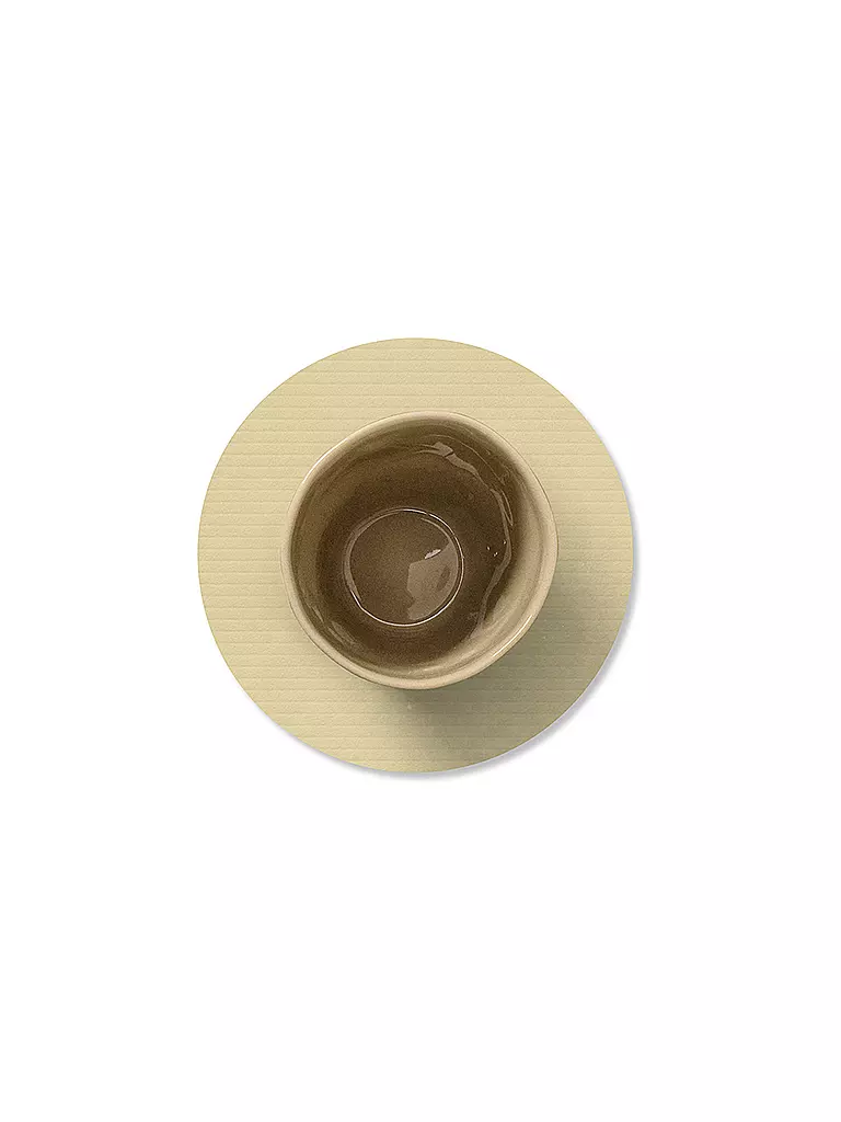 LIND DNA | Sous-verre 10cm CORDUROY ROND Sorbet Citron | 