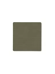 LIND DNA | Sous-verre 10x10cm CORDUROY ECKIG Sorbet au citron | Vert foncé