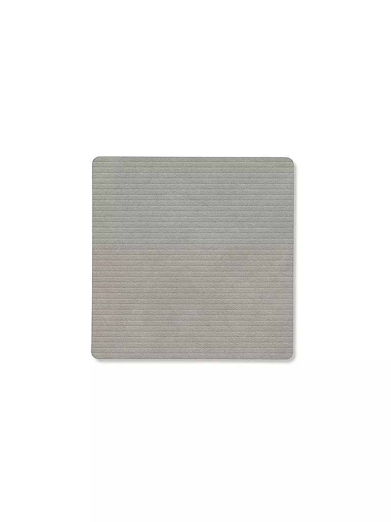 LIND DNA | Sous-verre 10x10cm CORDUROY ECKIG Gris clair | hellgrau