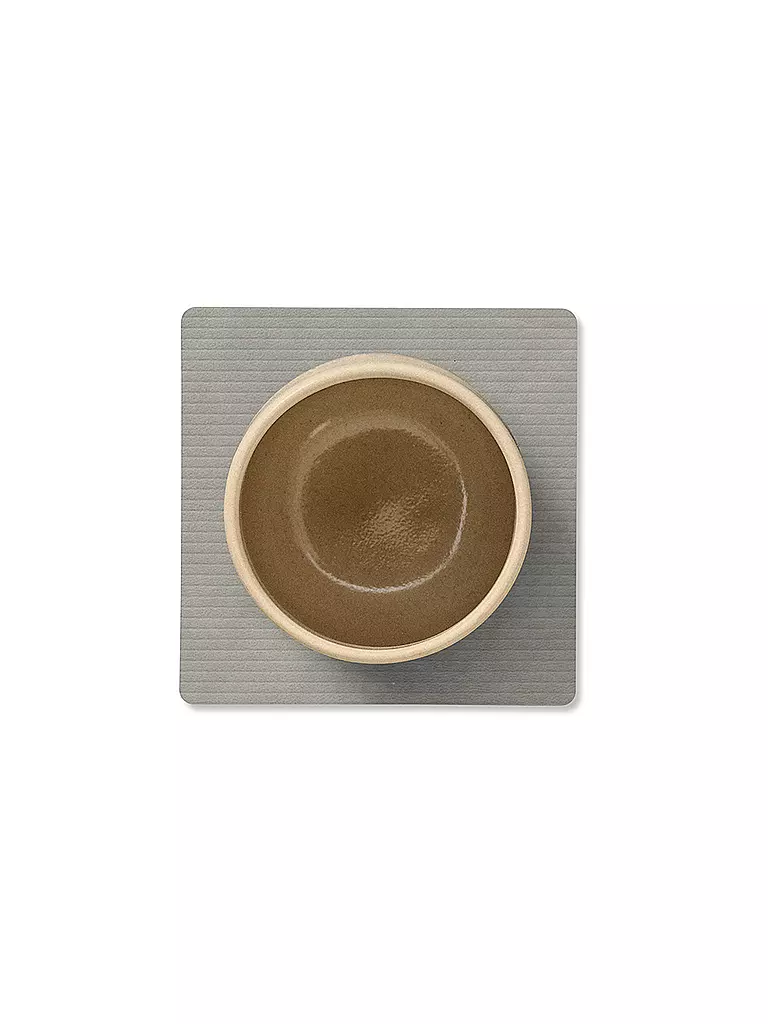 LIND DNA | Sous-verre 10x10cm CORDUROY ECKIG Gris clair | 