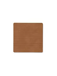 LIND DNA | Sous-verre 10x10cm CORDUROY ECKIG Sorbet au citron | Marron