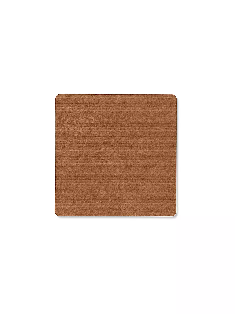 LIND DNA | Sous-verre 10x10cm CORDUROY ECKIG Nature | braun