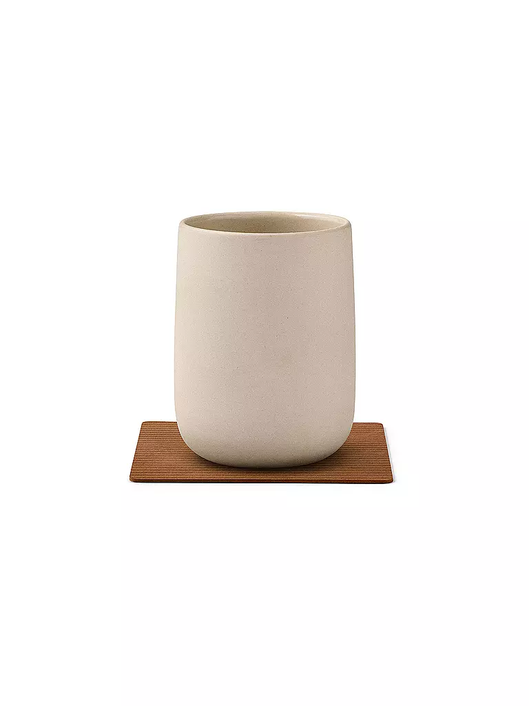 LIND DNA | Sous-verre 10x10cm CORDUROY ECKIG Nature | braun