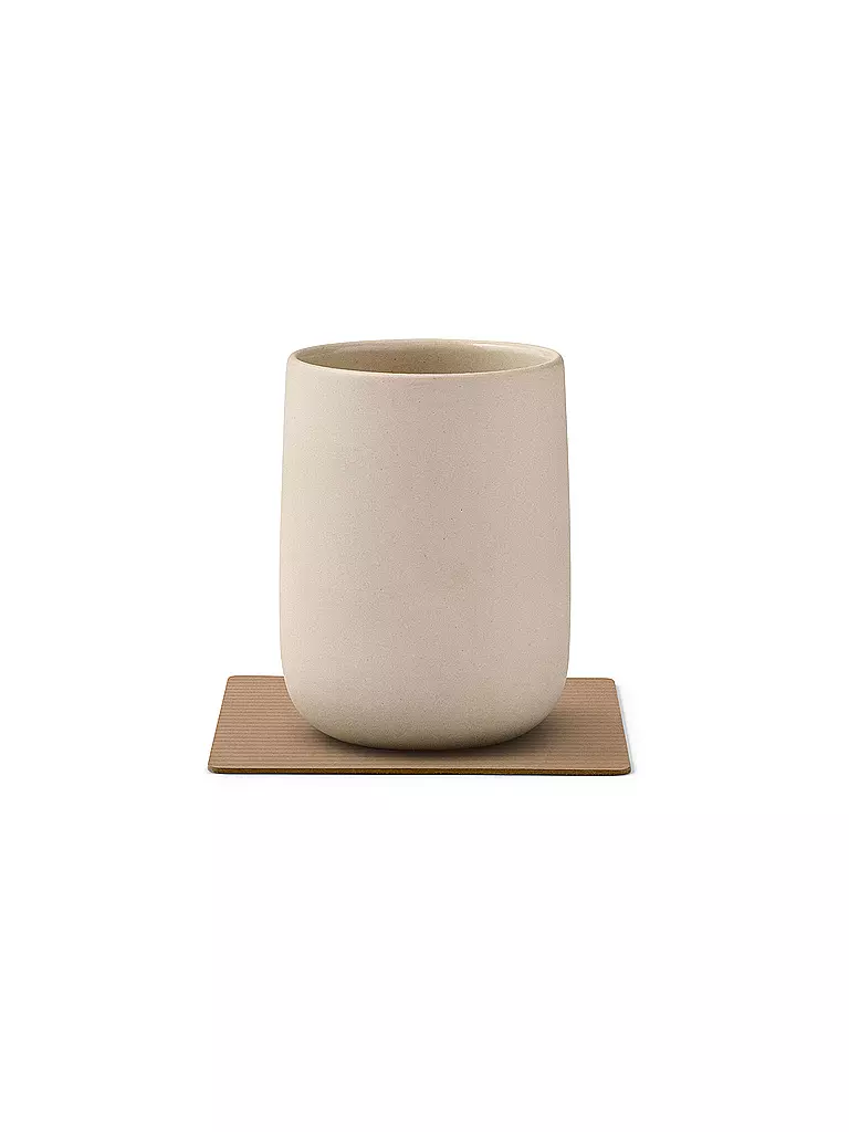LIND DNA | Sous-verre 10x10cm CORDUROY ECKIG Nougat | camel