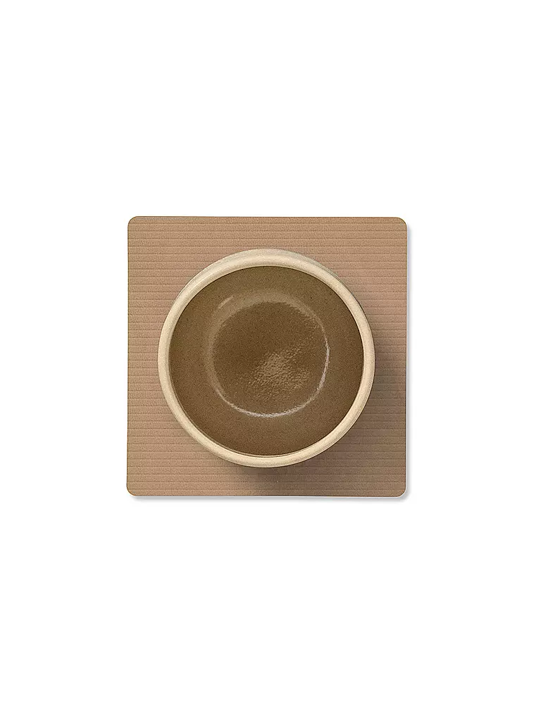 LIND DNA | Sous-verre 10x10cm CORDUROY ECKIG Nougat | 