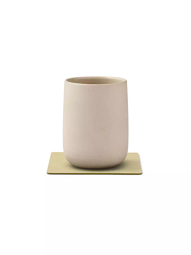LIND DNA | Sous-verre 10x10cm CORDUROY ECKIG Sorbet au citron | beige
