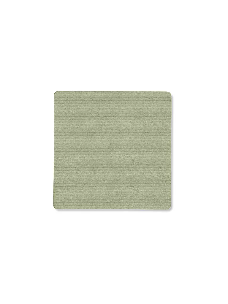 LIND DNA | Sous-verre 10x10cm CORDUROY ECKIG Vert Olive | olive