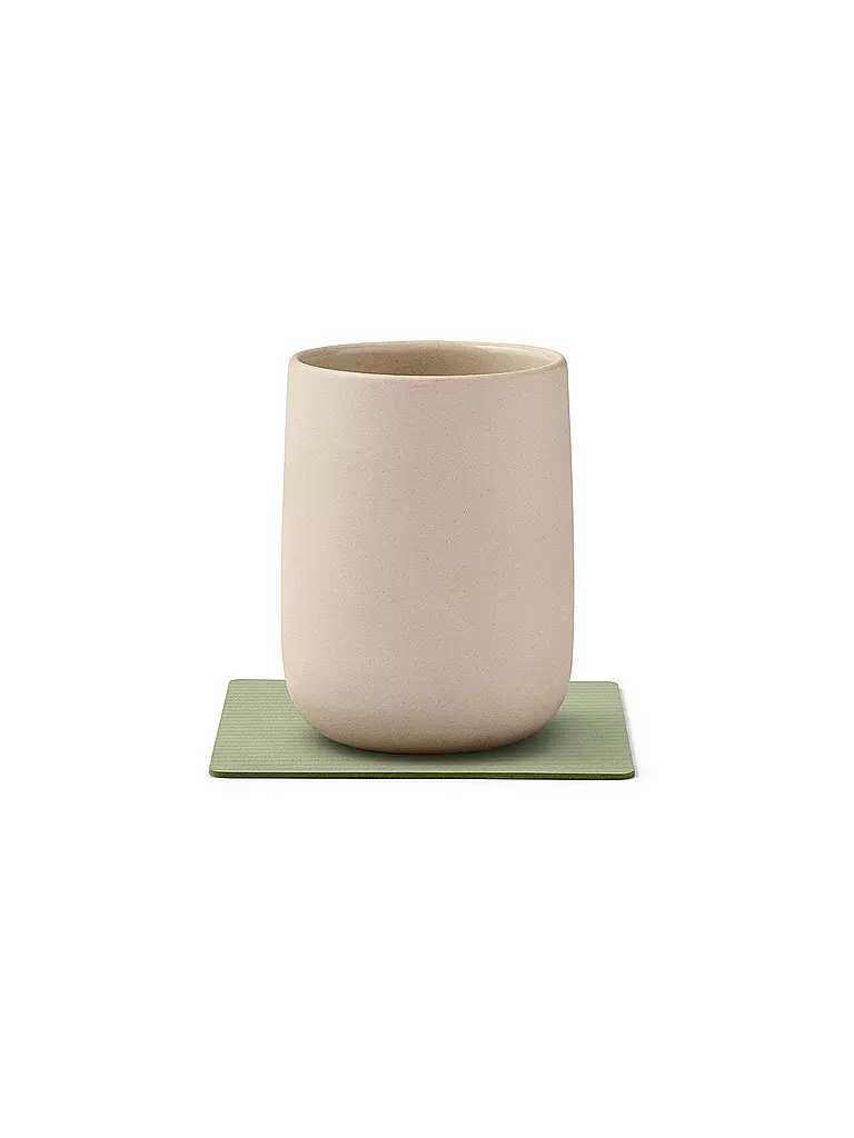 LIND DNA | Sous-verre 10x10cm CORDUROY ECKIG Vert Olive | olive