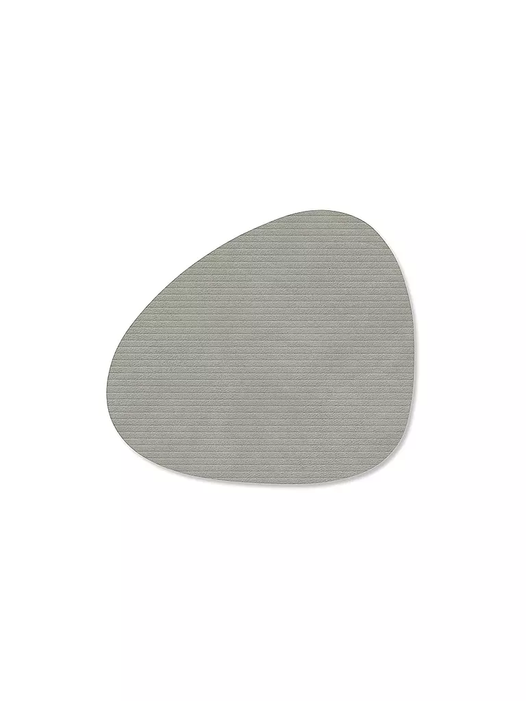 LIND DNA | Sous-verre 11x13cm CORDUROY OVAL Gris clair | hellgrau