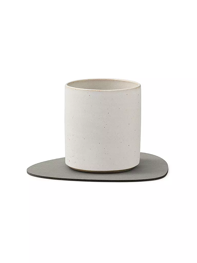 LIND DNA | Sous-verre 11x13cm CORDUROY OVAL Gris clair | hellgrau