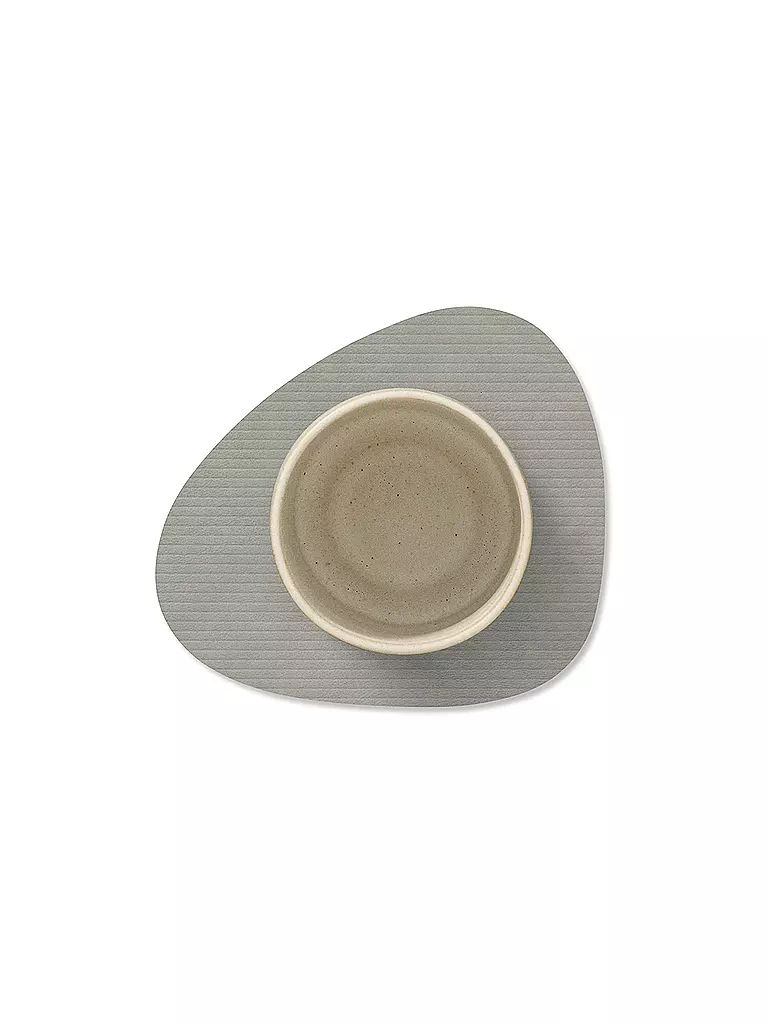 LIND DNA | Sous-verre 11x13cm CORDUROY OVAL Gris clair | 