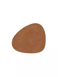 LIND DNA | Sous-verre 11x13cm CORDUROY OVAL Gris clair | Marron