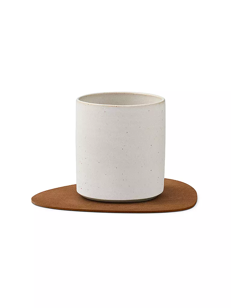 LIND DNA | Sous-verre 11x13cm CORDUROY OVAL Nature | braun