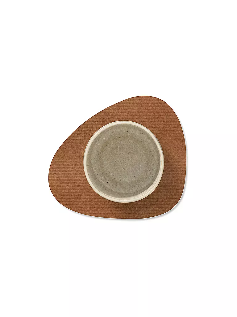LIND DNA | Sous-verre 11x13cm CORDUROY OVAL Nature | 