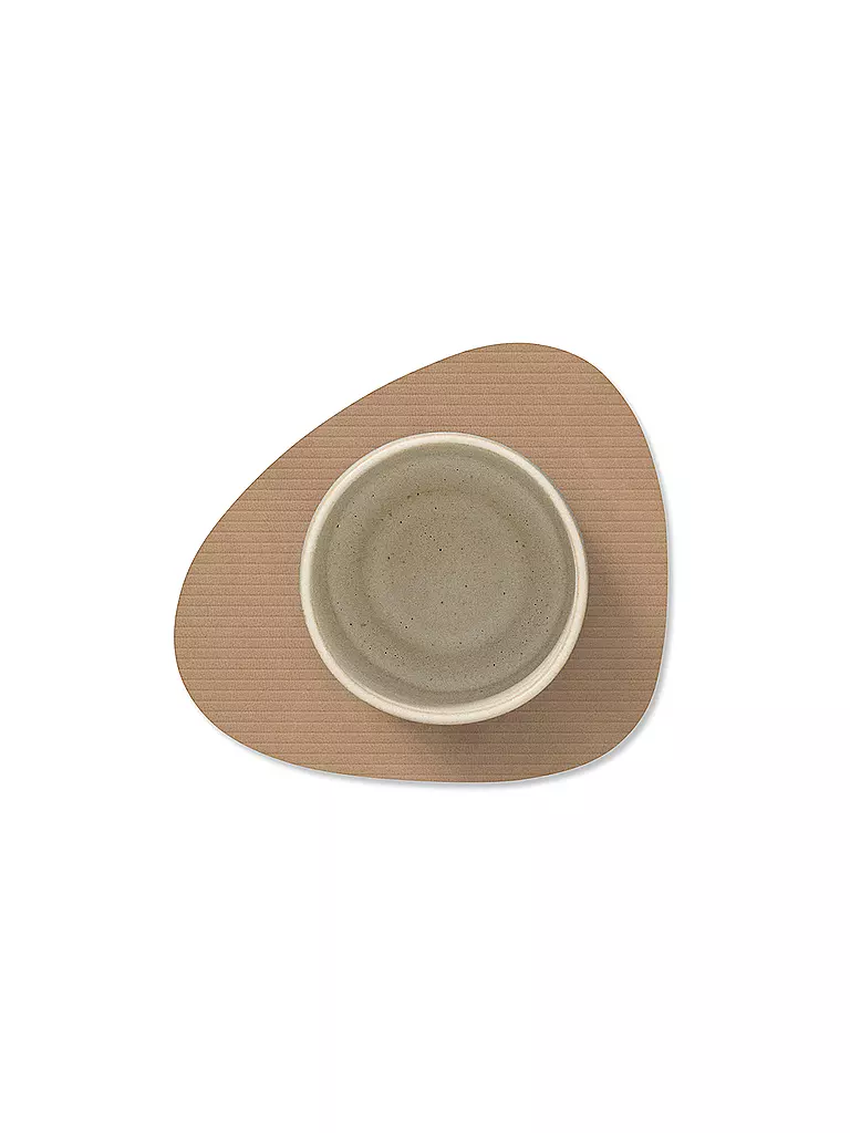 LIND DNA | Sous-verre 11x13cm CORDUROY OVAL Nougat | 