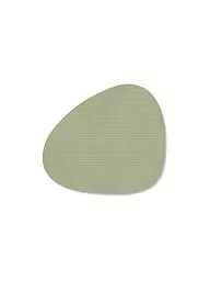 LIND DNA | Sous-verre 11x13cm CORDUROY OVAL Gris clair | Olive
