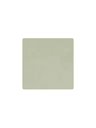 LIND DNA | Sous-verre en cuir carré Nupo 10x10cm Gris clair | Olive