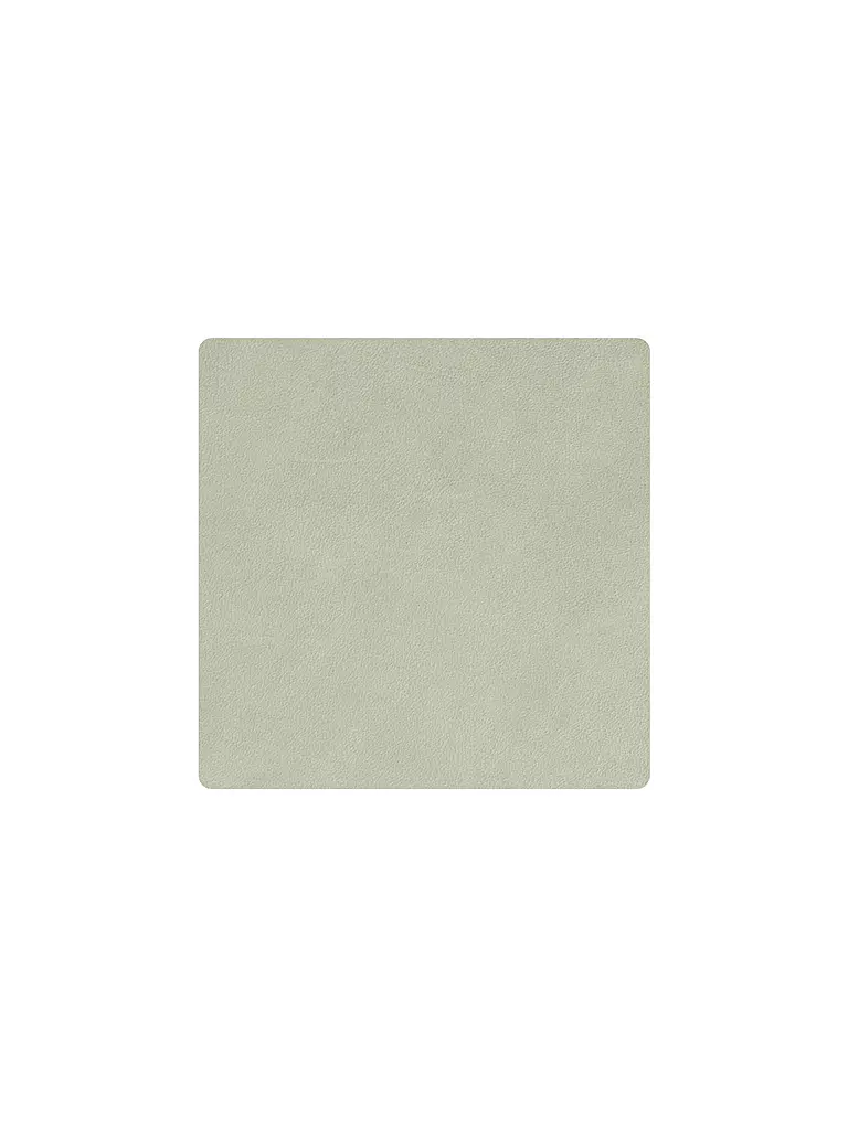 LIND DNA | Sous-verre en cuir carré 10x10cm Vert Olive | olive