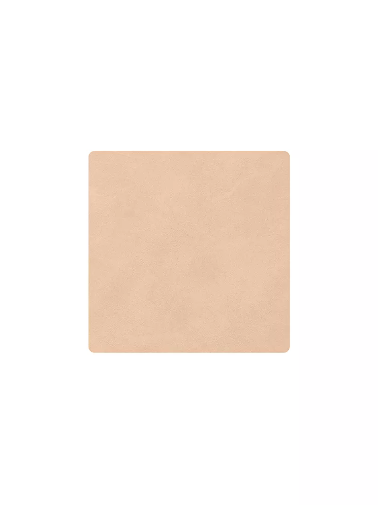 LIND DNA | Sous-verre en cuir carré Nupo 10x10cm Sable | camel