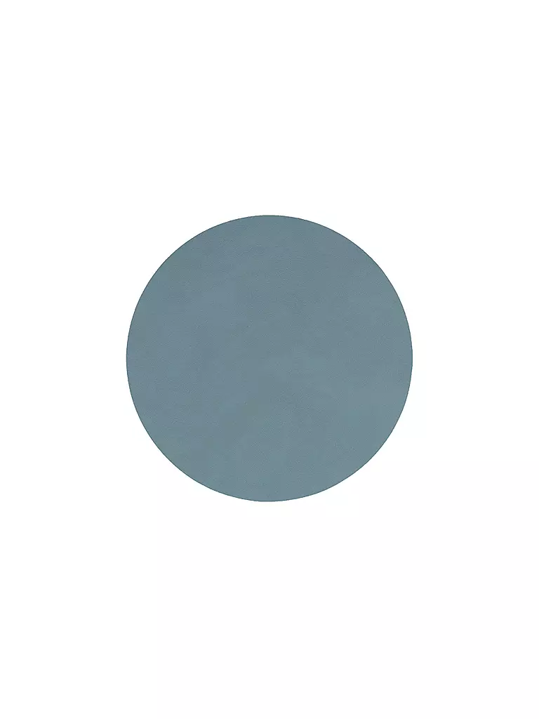 LIND DNA | Sous-verre rond en cuir 10cm Bleu clair | hellblau