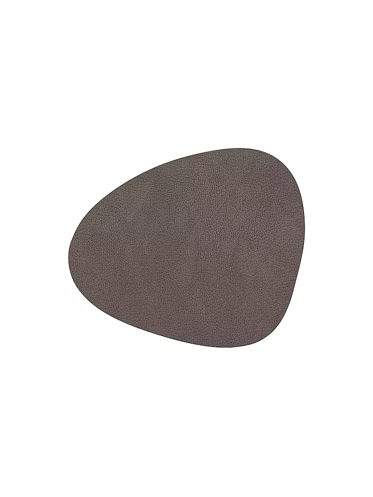 LIND DNA | Untersetzer aus Leder oval 11x13cm Caviar | braun