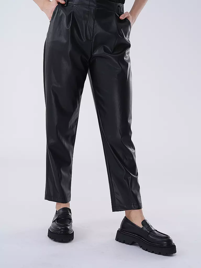 LIU JO | Hose in Lederoptik  | Noir