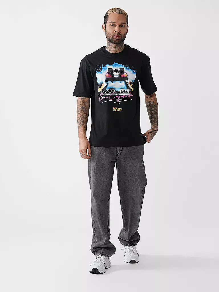 LMTD | T-Shirt NLMFIDAS BACKTOTHEFUTURE | schwarz