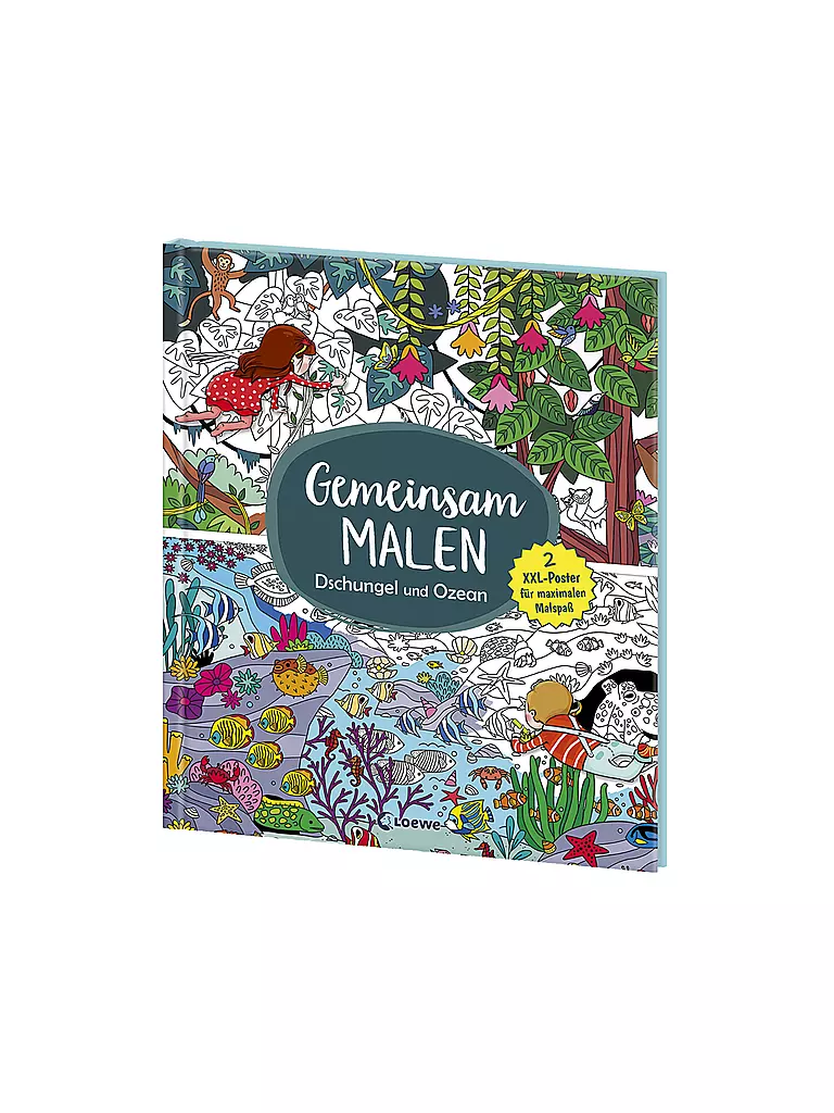 LOEWE VERLAG | Buch - Gemeinsam malen - Dschungel und Ozean | Aucune couleur