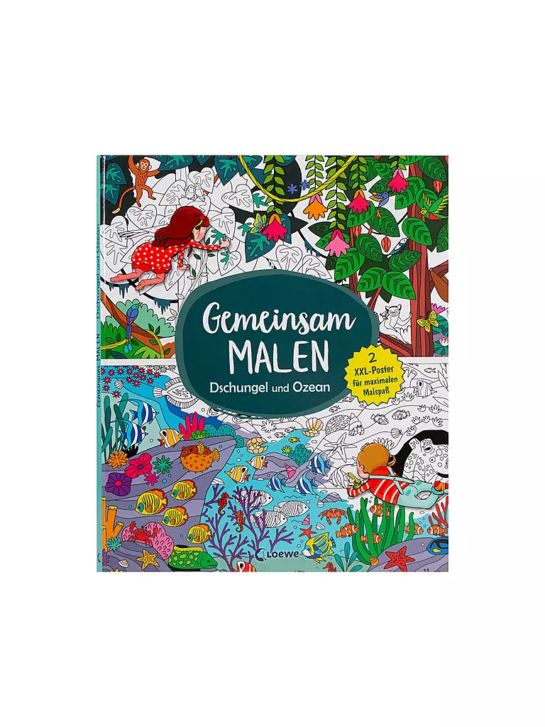 LOEWE VERLAG | Buch - Gemeinsam malen - Dschungel und Ozean | Aucune couleur